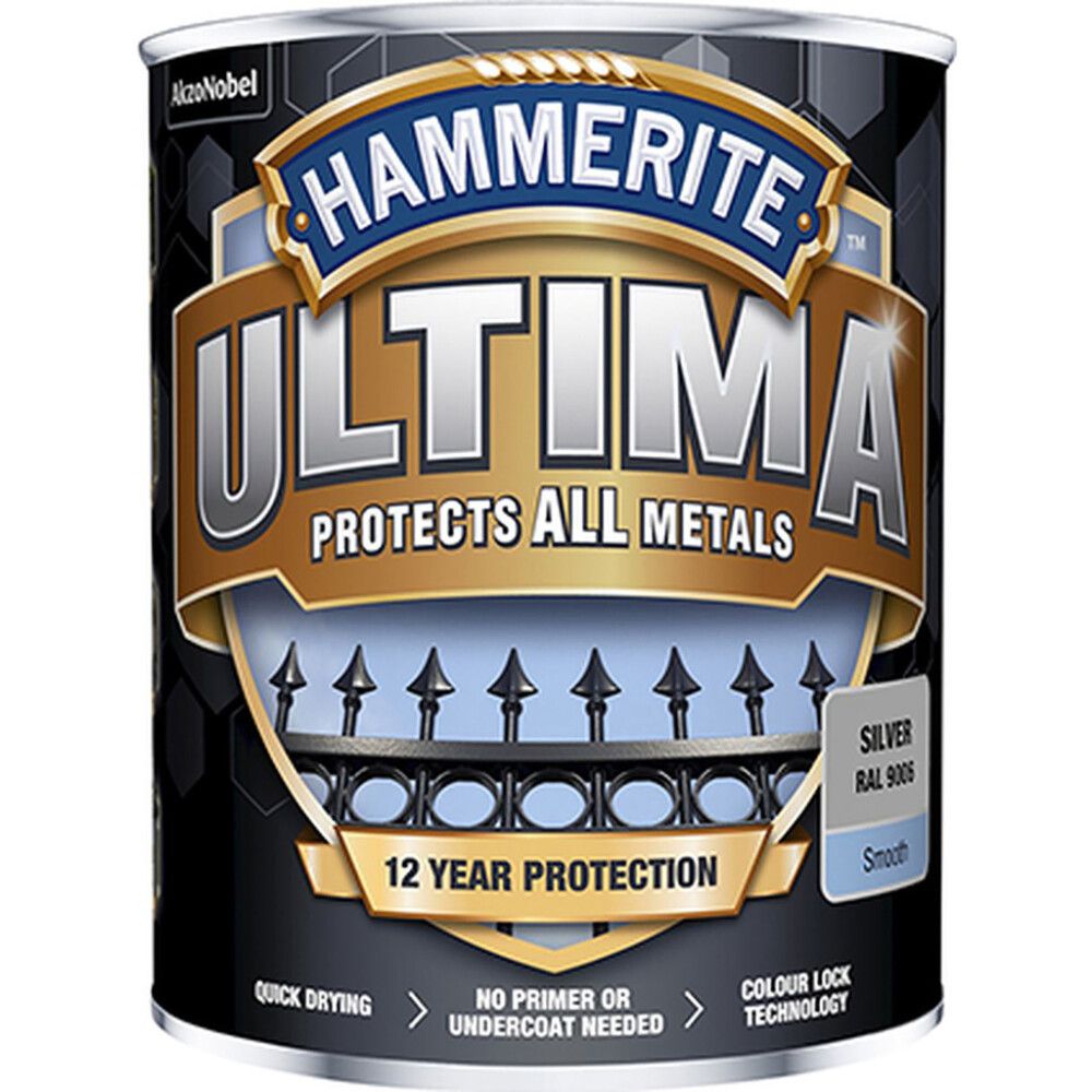 Metallimaali Hammerite Ultima hopea 0,75 l
