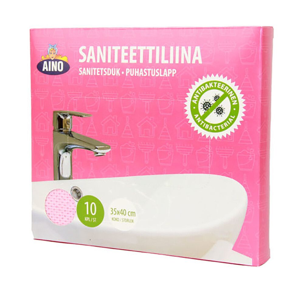 Saniteettiliina Aino Pinkki 10 kpl 35 × 40 cm