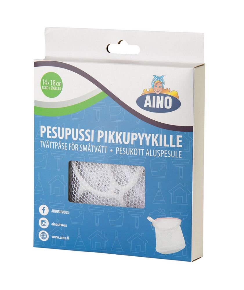 Pesupussi Aino Pikkupyykille Valkoinen 14 x 18 cm