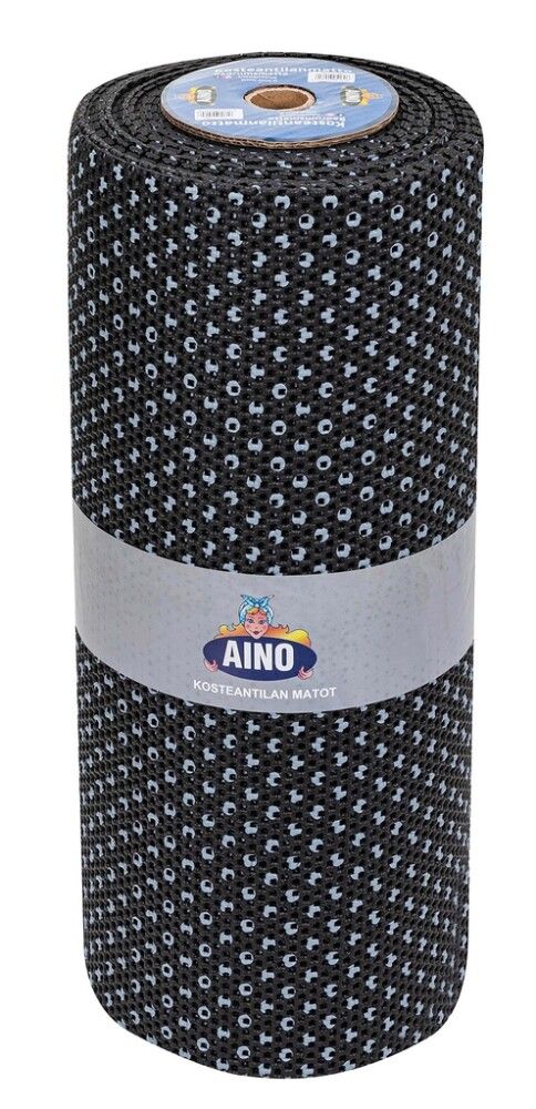Kosteantilanmatto Aino musta/täplikäs 65 cm (per metri)