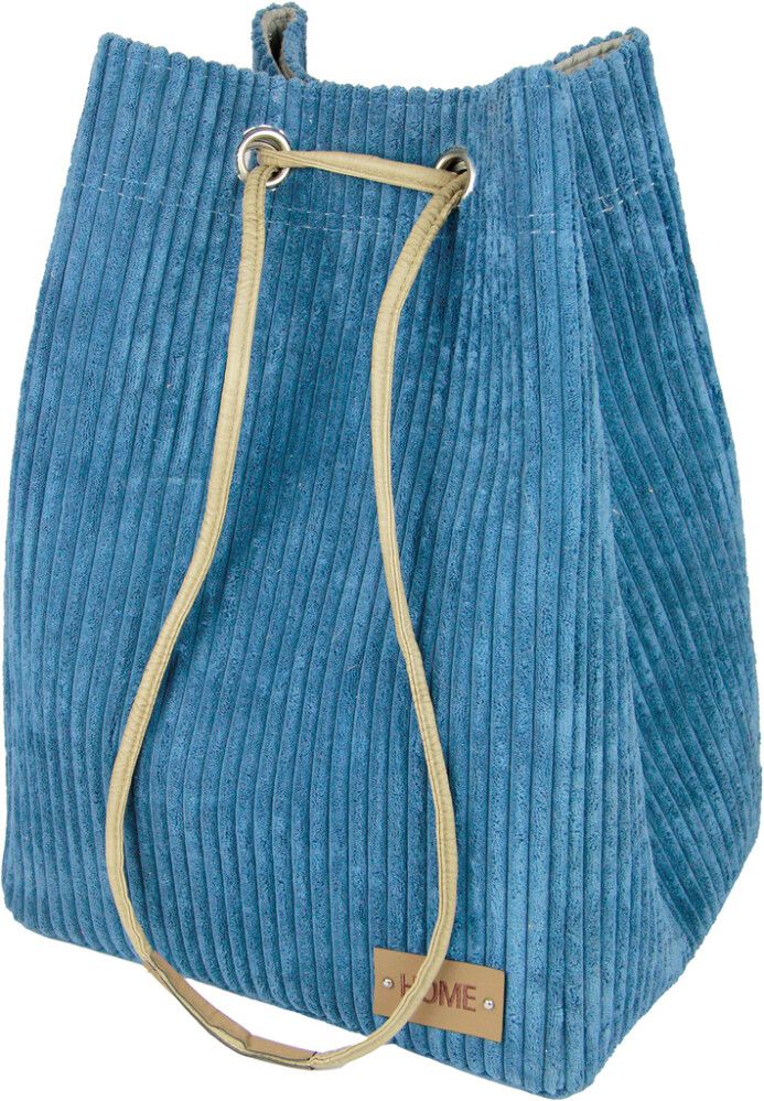 Samettikangaspussi Valley 35 x 30 x 51 cm Sininen