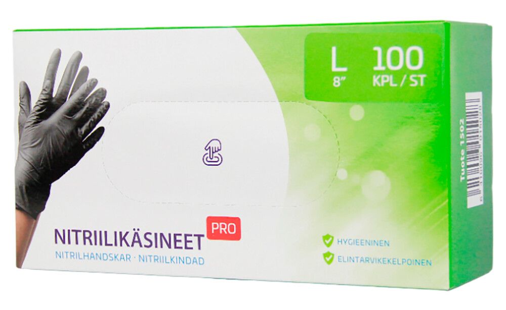 Nitriilikäsineet L-koko 100 kpl/pkt
