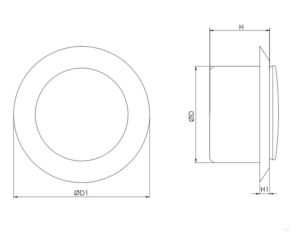 Poistoilmaventtiili Europlast DM160 Valkoinen Ø160 mm
