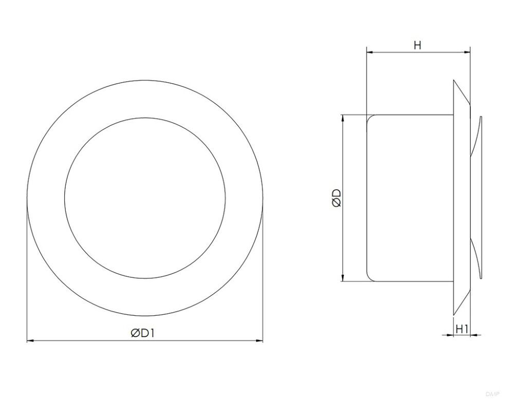 Tuloilmaventtiili Europlast DMP160 Valkoinen Ø160 mm