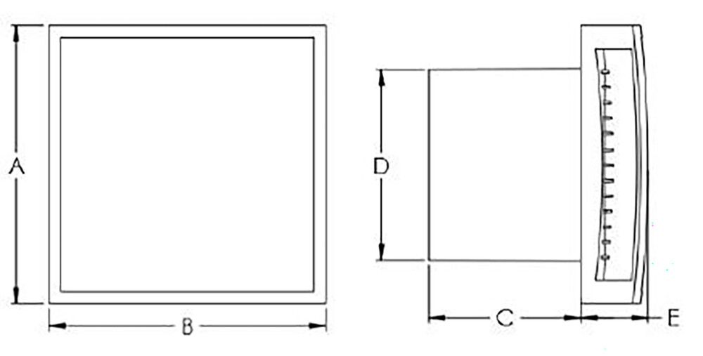 Sähkötuuletin Europlast E-Extra EET100HT Valkoinen Ø100 x 145 x 145 mm