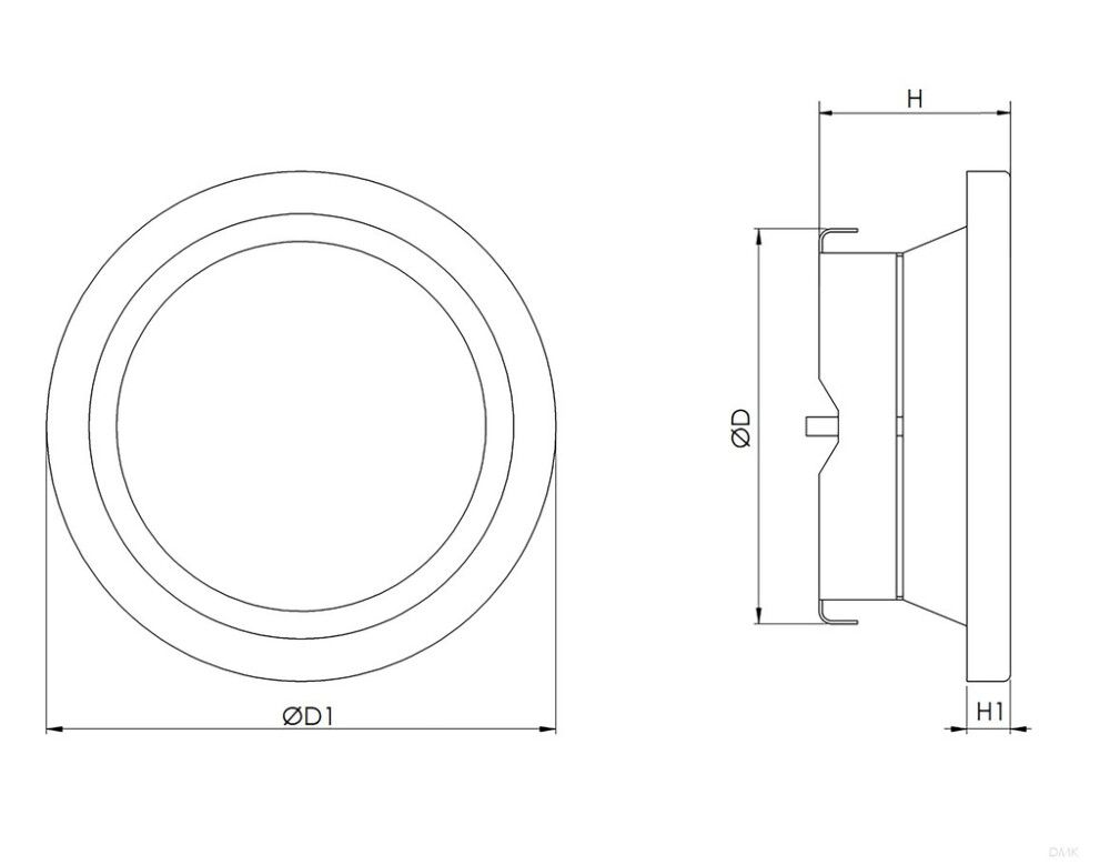 Poistoilmaventtiili Europlast DMK125 Valkoinen Ø125 mm