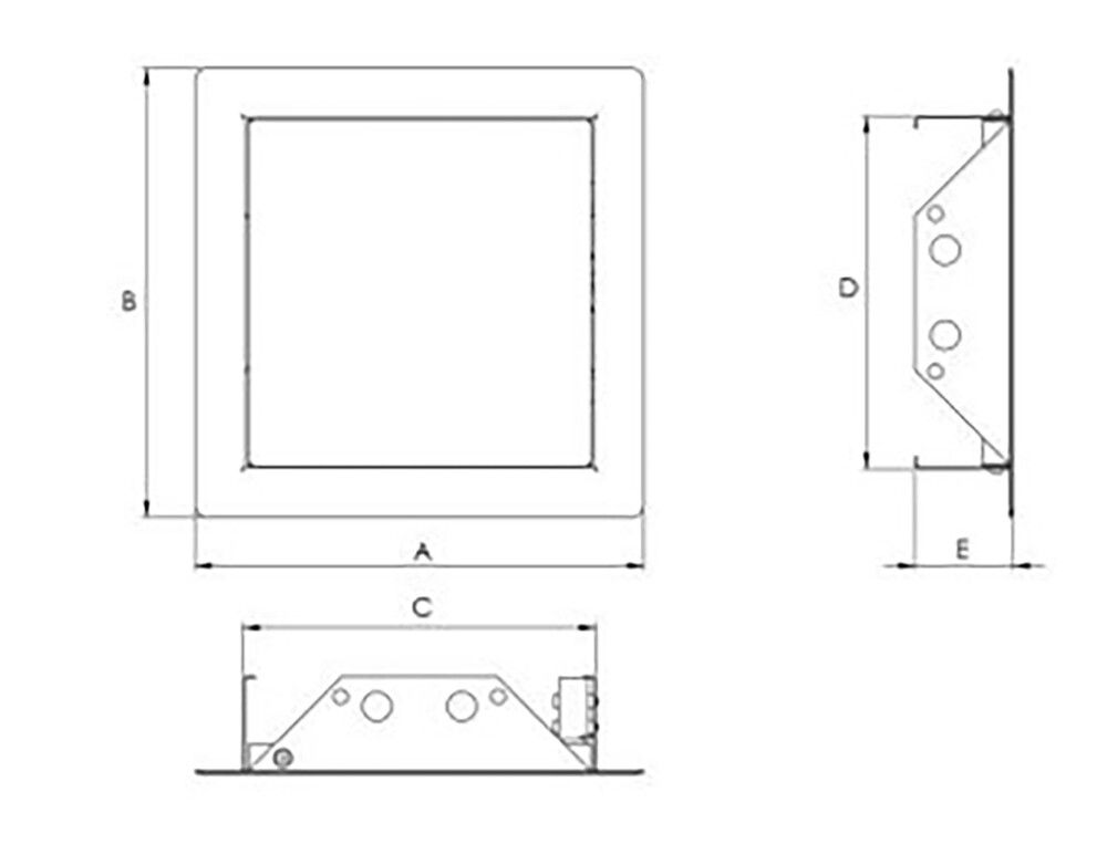 Tarkastusluukku Europlast CLICK RLMP2020 Metalli 200 x 200 mm