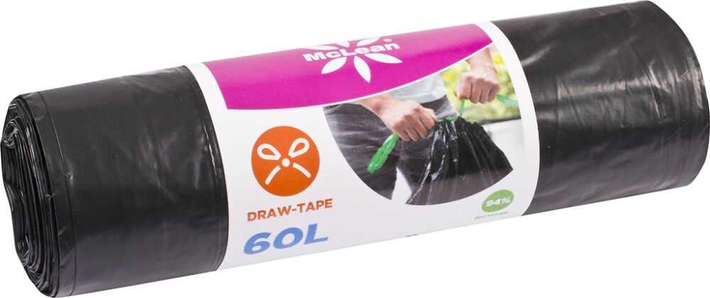 Roskapussi Sulkijalla McLean 60 l 10 kpl