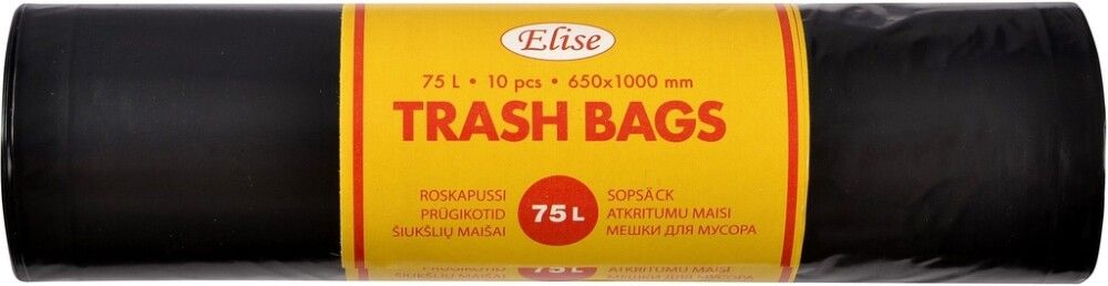 Jätesäkki McLean 75 l 10 kpl Musta