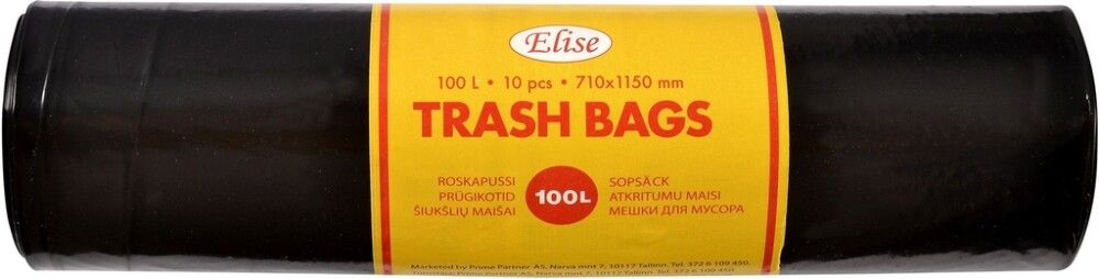 Jätesäkki McLean 100 l 10 kpl Musta