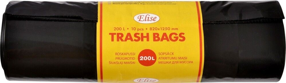 Jätesäkki McLean 200 l 10 kpl Musta