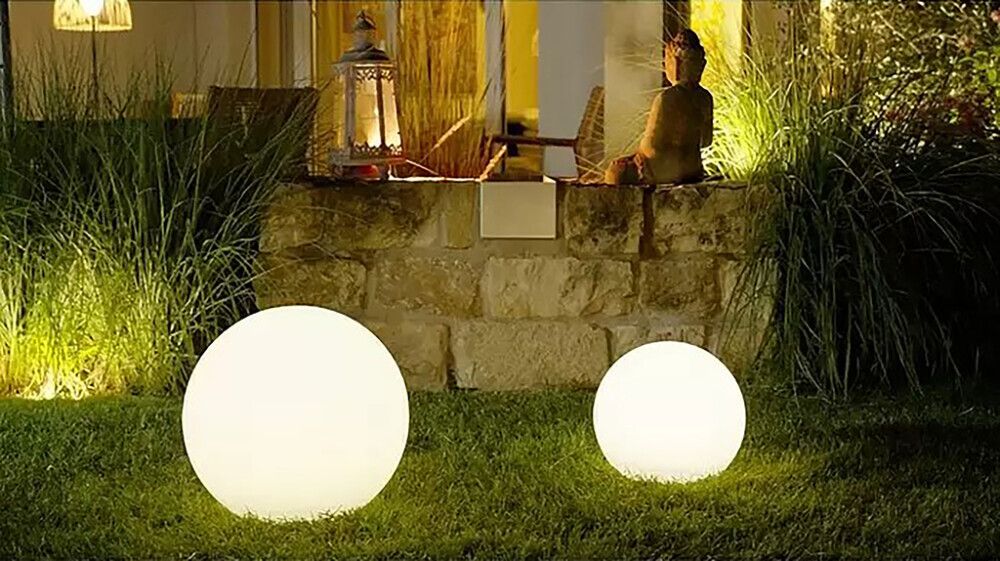 Solarpallo valkoinen Ø 30 x 27 cm IP67