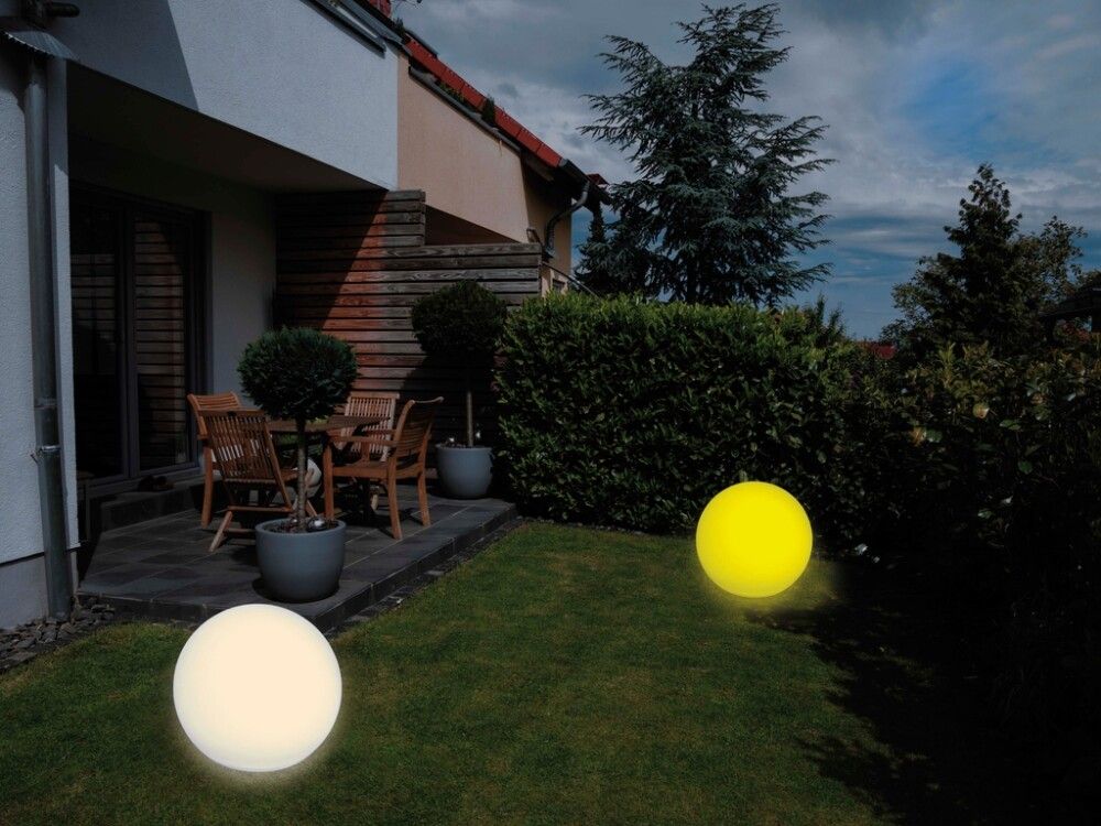 Solarpallo valkoinen Ø 30 x 27 cm IP67