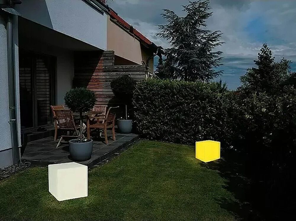 Solarkuutio valkoinen 30 x 30 x 30 cm IP67