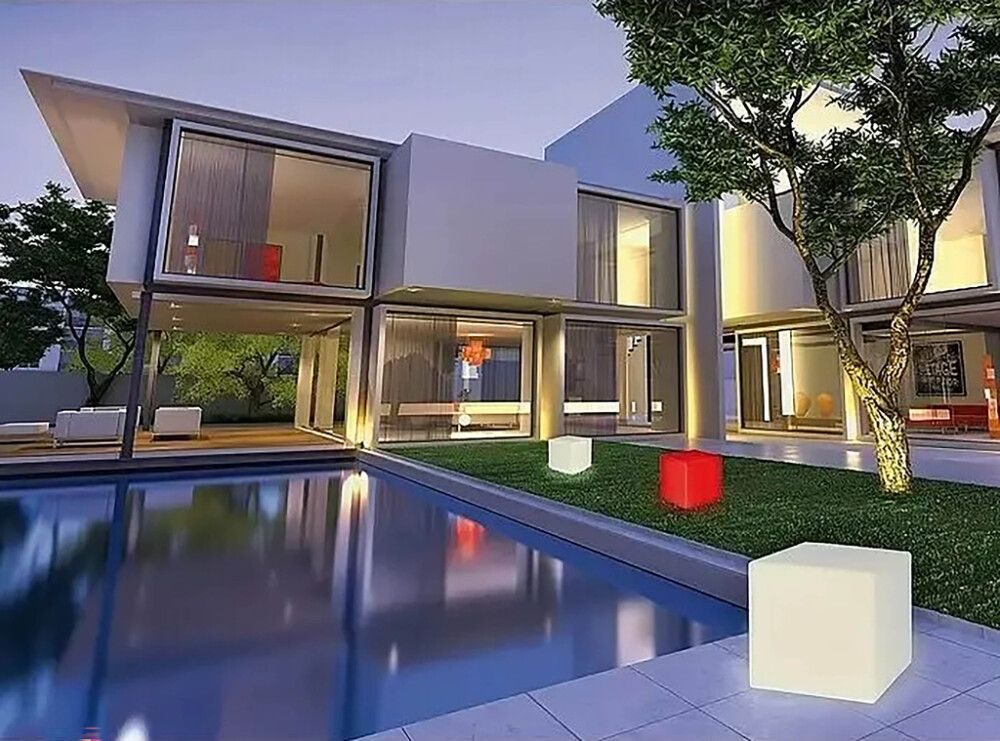 Solarkuutio valkoinen 30 x 30 x 30 cm IP67