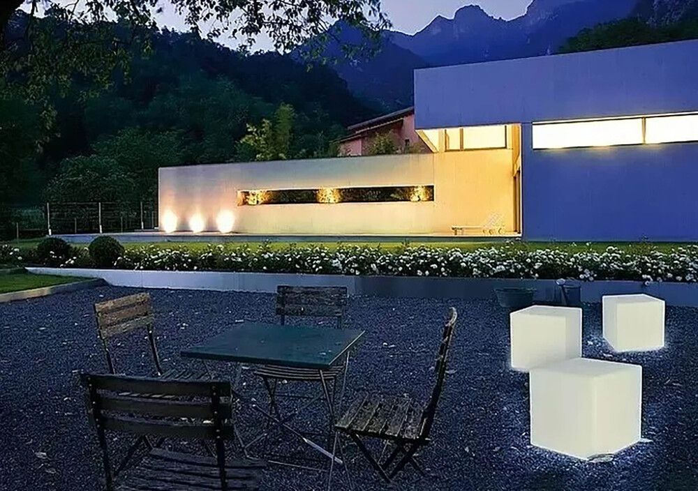 Solarkuutio valkoinen 30 x 30 x 30 cm IP67