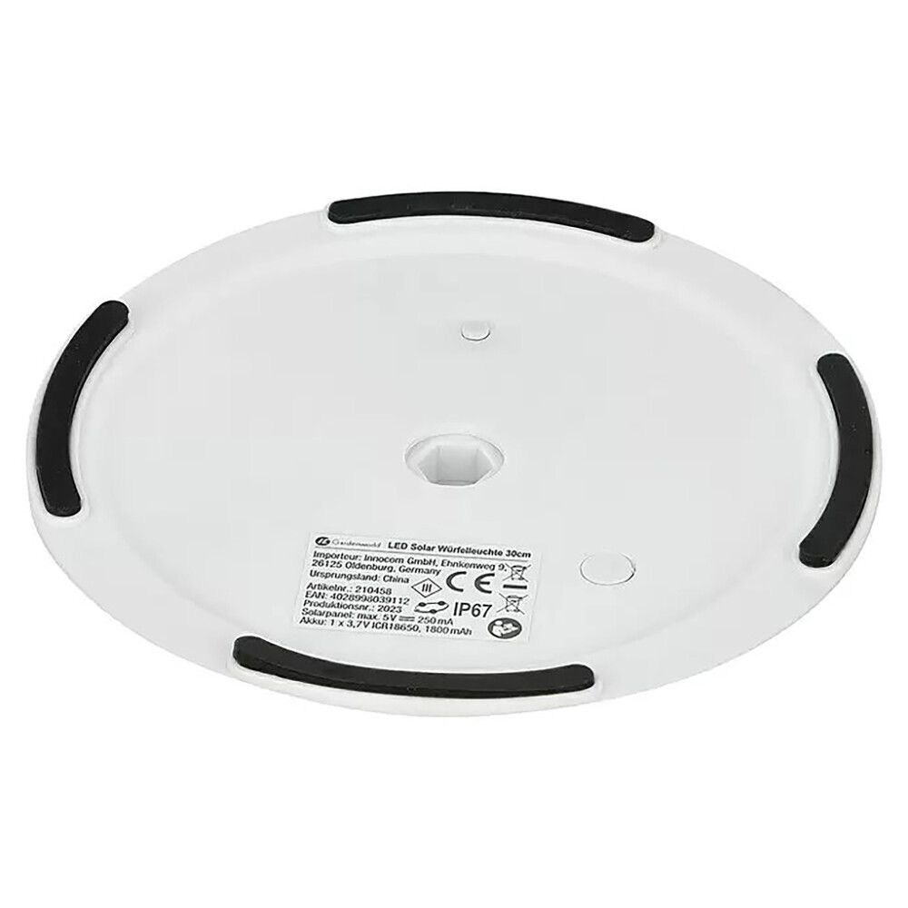 Solarkuutio valkoinen 30 x 30 x 30 cm IP67