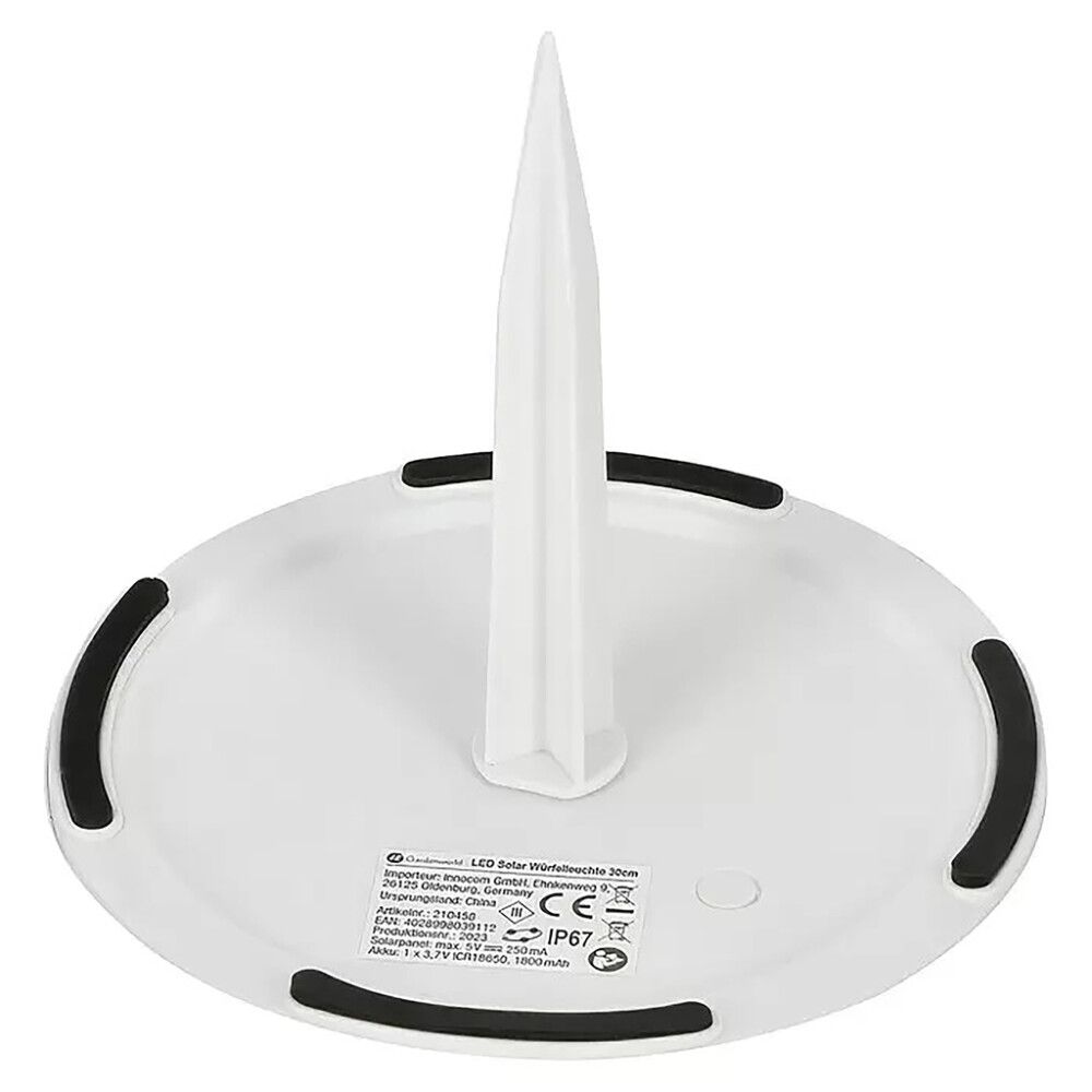 Solarkuutio valkoinen 30 x 30 x 30 cm IP67