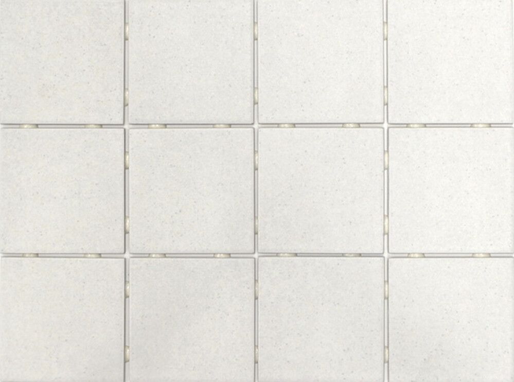 Lattialaatta Tundra Dot valkoinen 10 x 10 cm