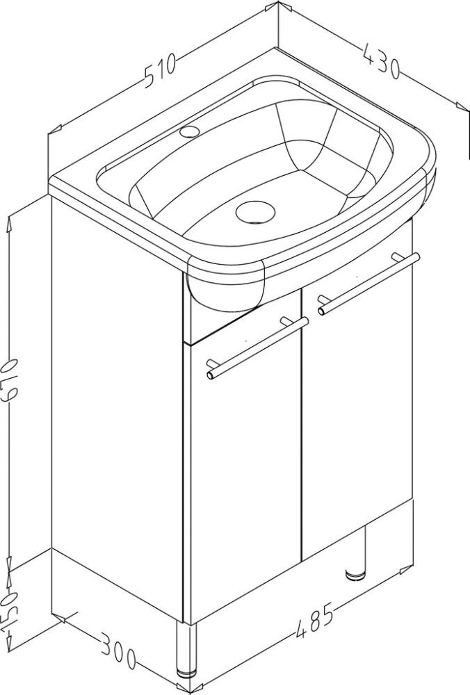 Kylpyhuonekaluste Harma jaloilla