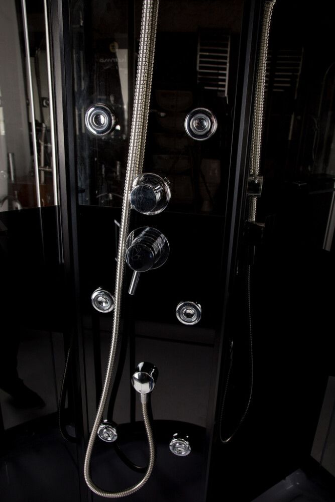 Suihkukaappi Harma Black Onyx 85 x 85 cm