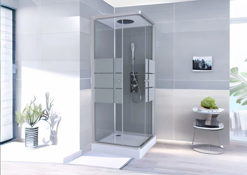 Suihkukaappi Harma Luuna Harmaa 90 x 90 x 215 cm