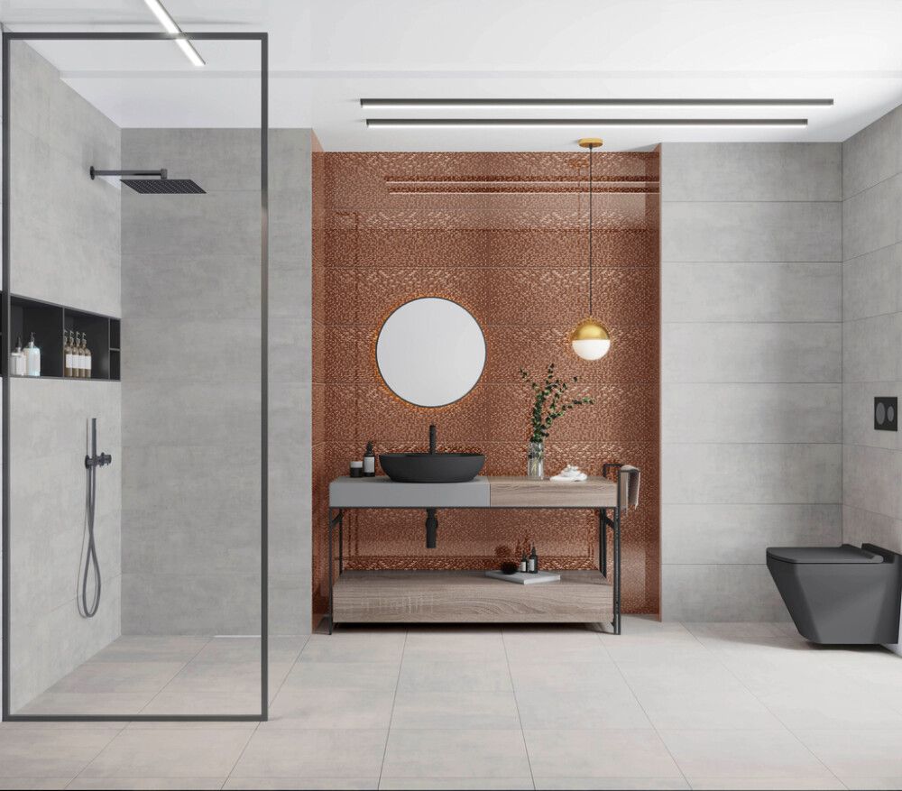 Seinälaatta Vesta Copper 30 x 90 cm