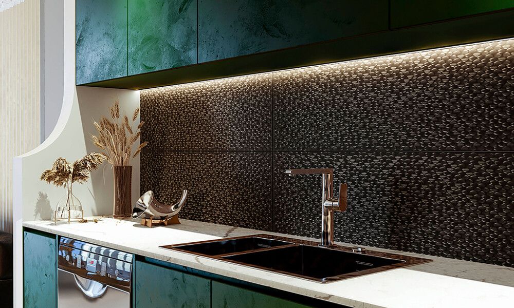 Seinälaatta Vesta Titanium 30 x 90 cm