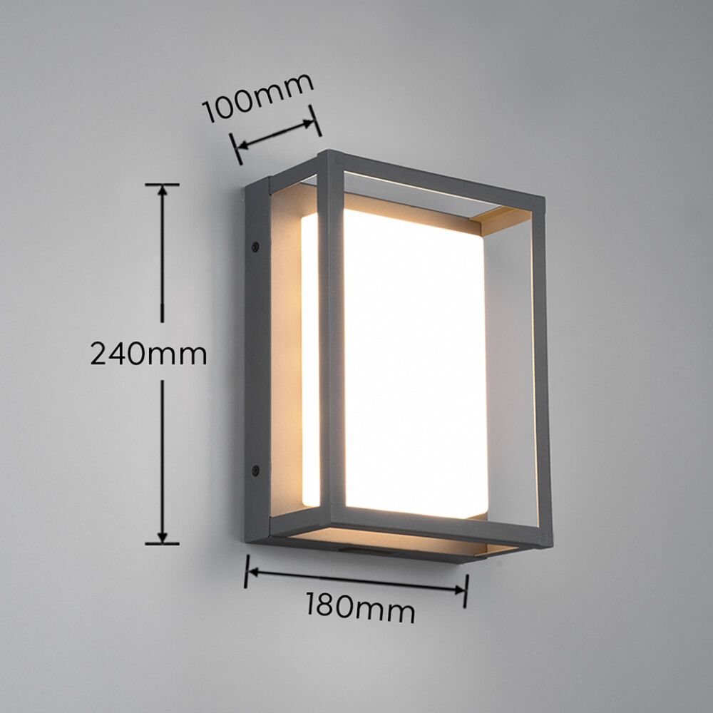Ulkoseinävalaisin Trio Witham Antrasiitti