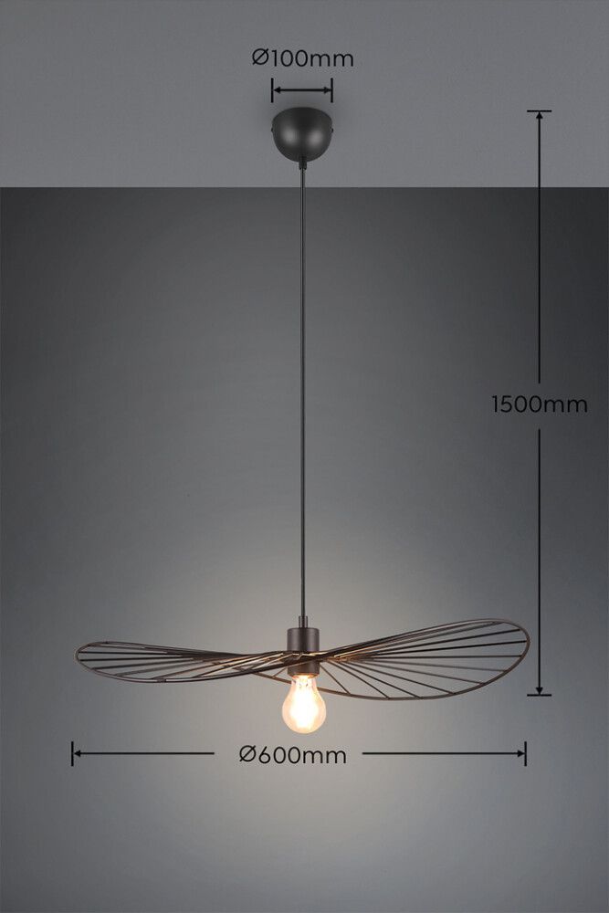 Riippuvalaisin Trio Chapeau Musta