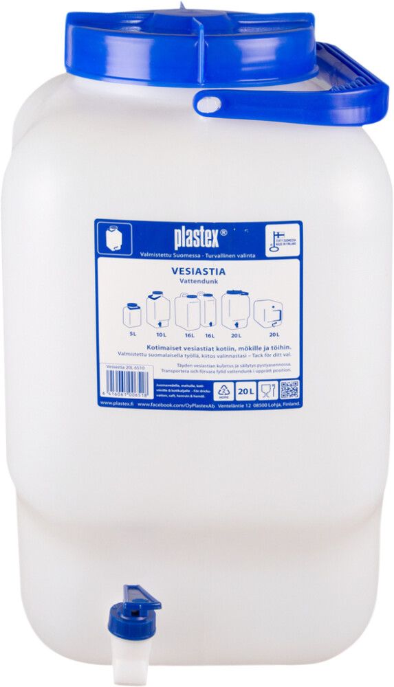 Vesiastia hanalla 20 l
