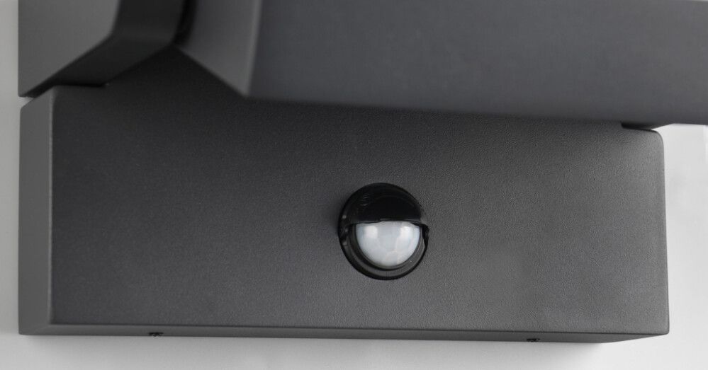 Ulkoseinävalaisin Trio Kansas liiketunnistimella antrasiitti 20 x 10 cm