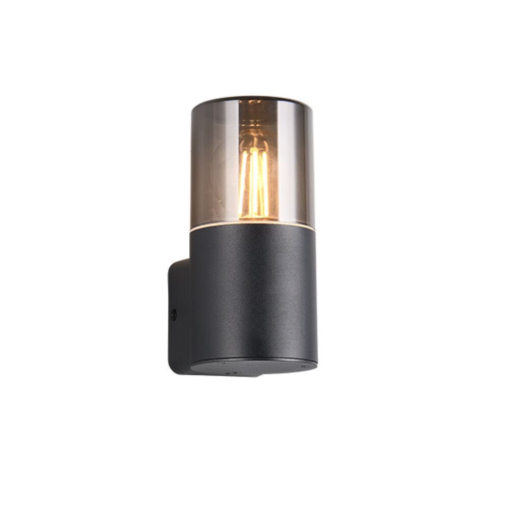 Ulkoseinävalaisin Trio Hoosic mattamusta 8 x 17 cm