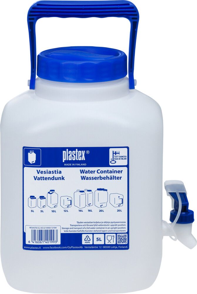 Vesiastia hanalla 5 l