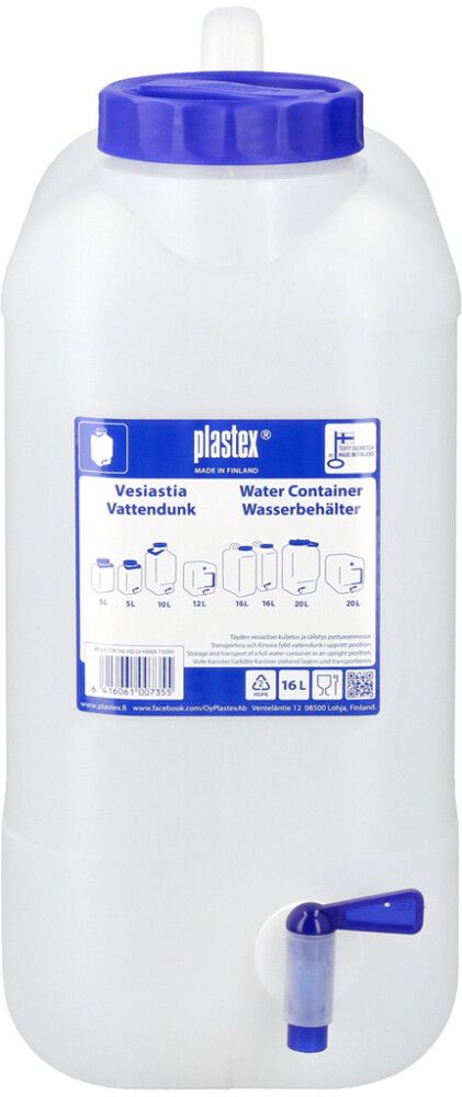 Vesiastia 16 l kääntöhanalla