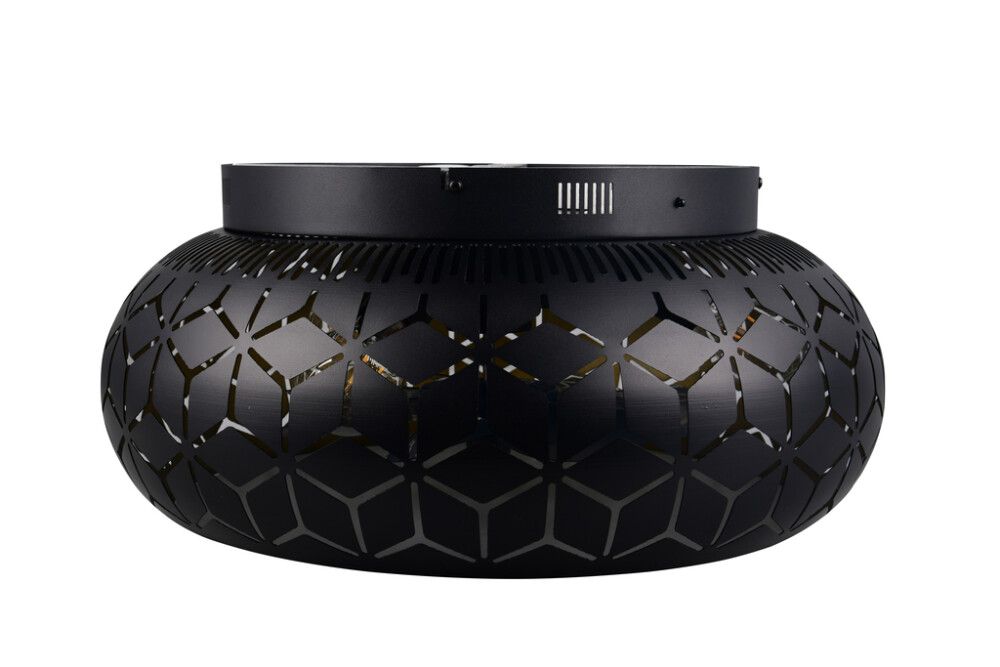 Tuuletinvalaisin Trio Bidar musta Ø 50 cm