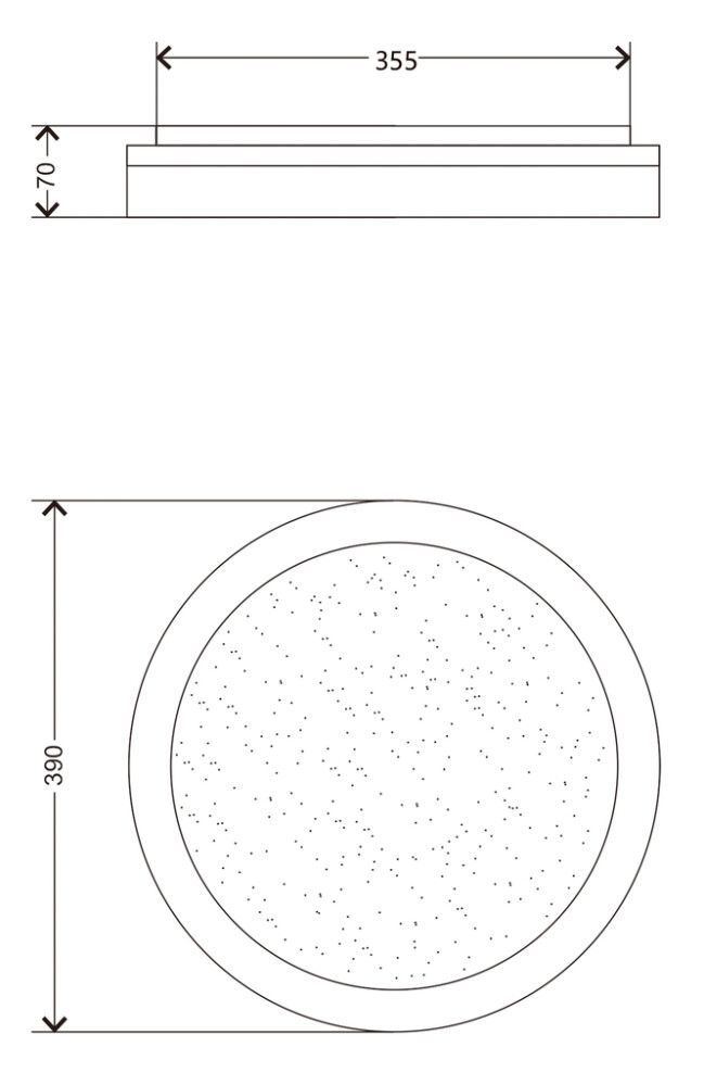 LED-plafondi Trio Solit RGB Ø 39 cm