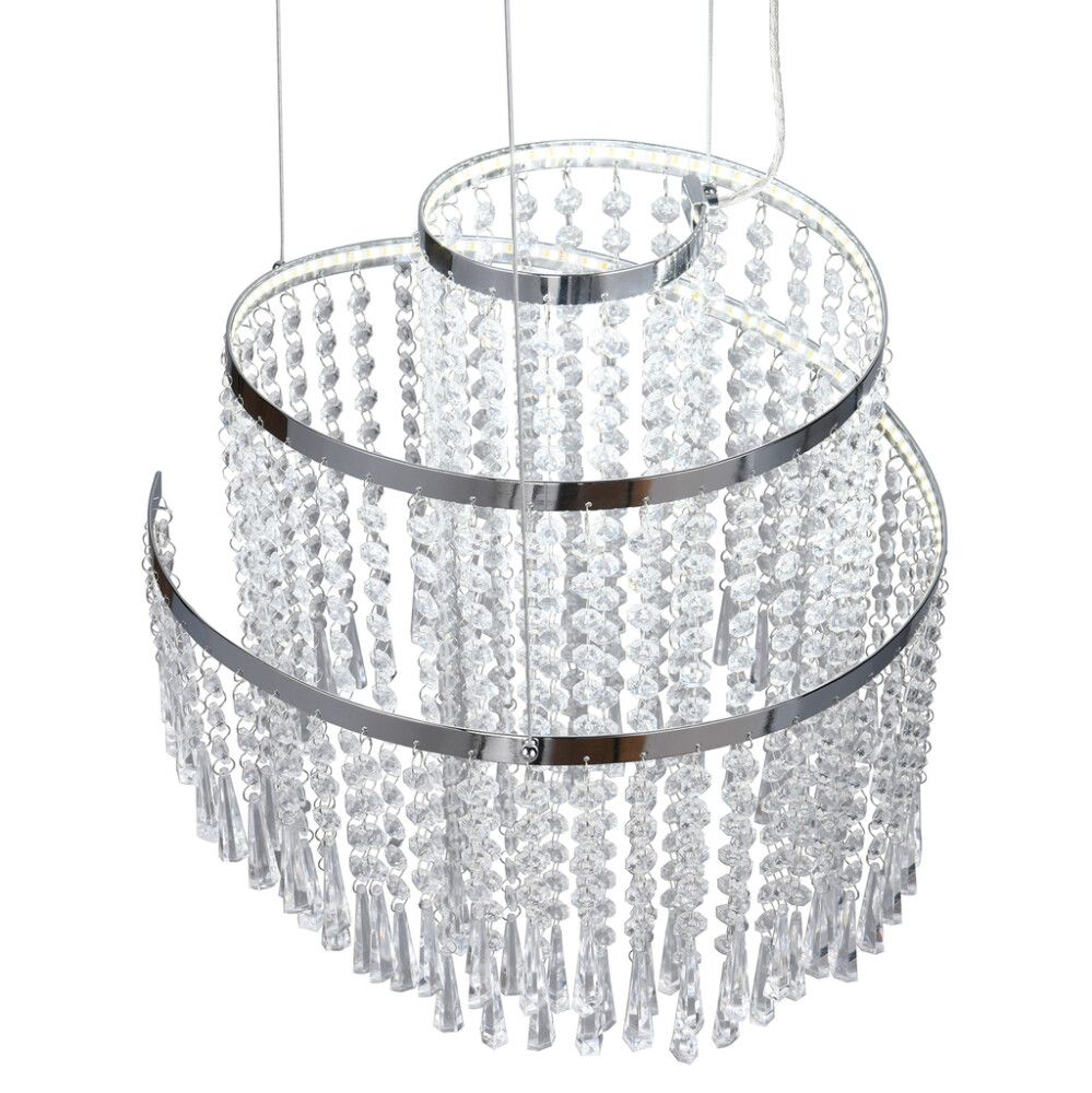 LED-riippuvalaisin Trio Pomp kromi Ø 38 cm