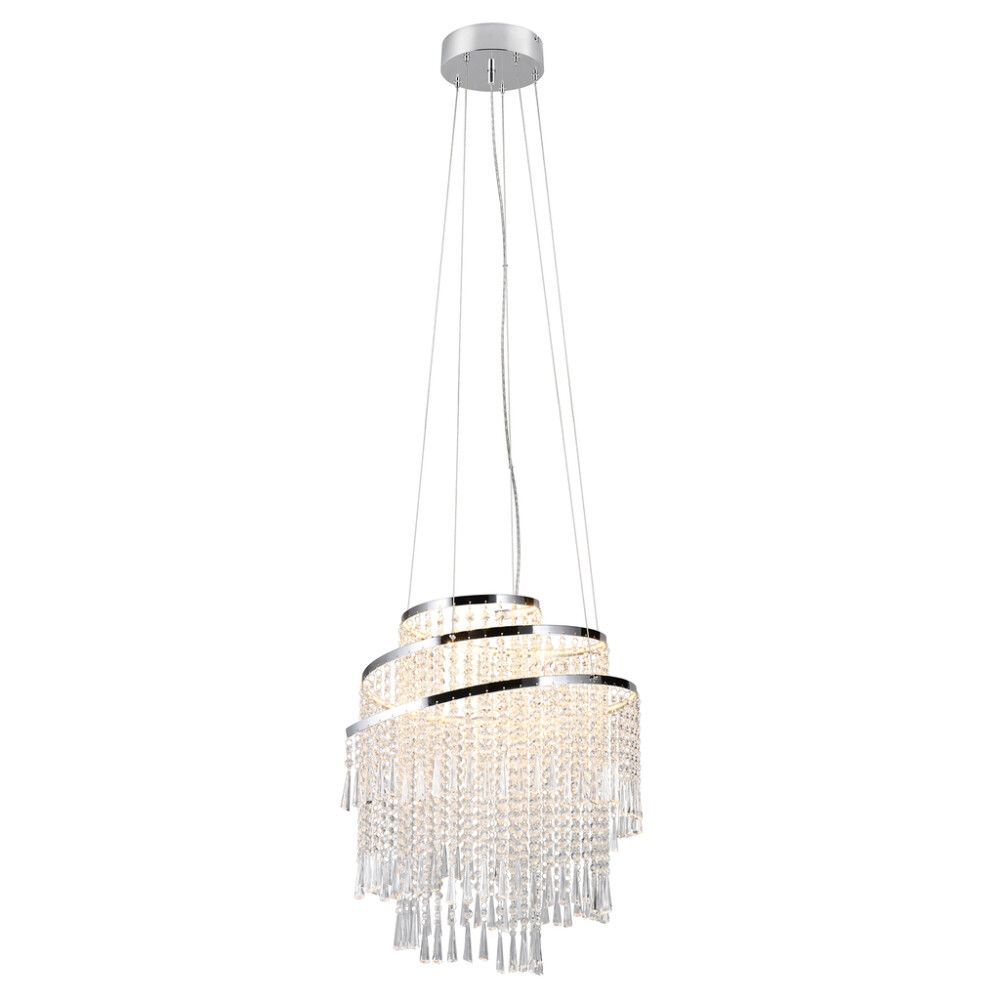 LED-riippuvalaisin Trio Pomp kromi Ø 48 cm