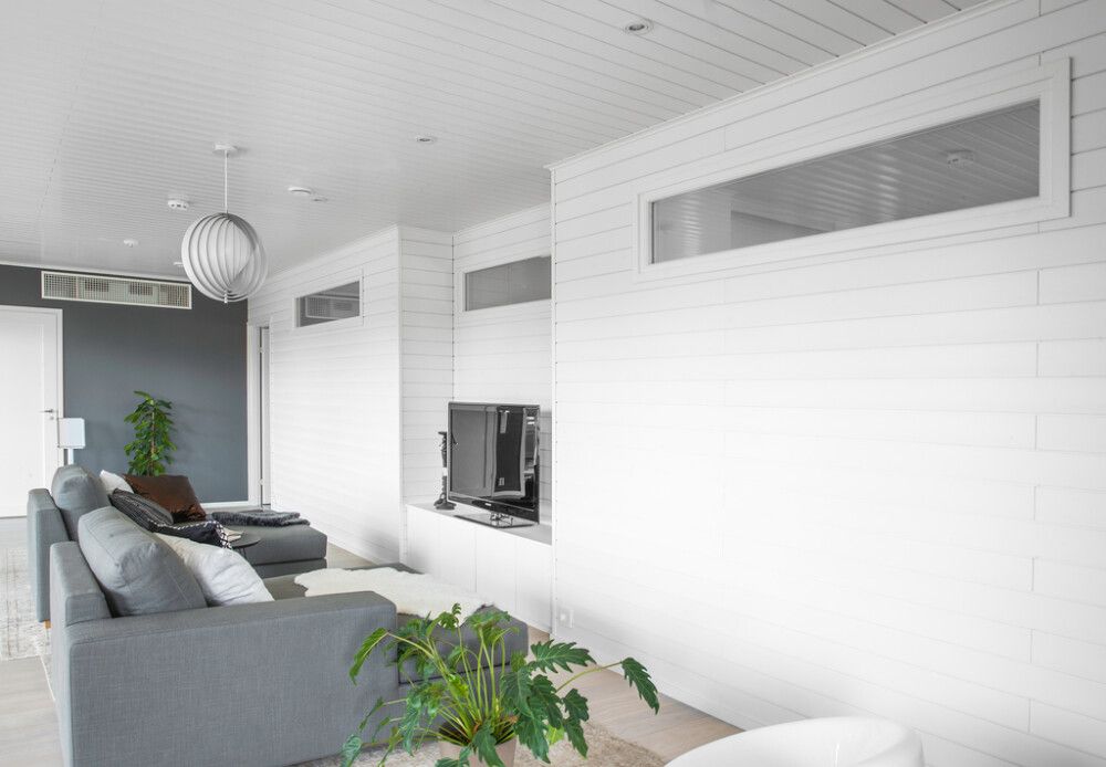 Sisustuspaneeli Siparila Kiille Puhdas Valkoinen 15 x 120 x 2350 mm