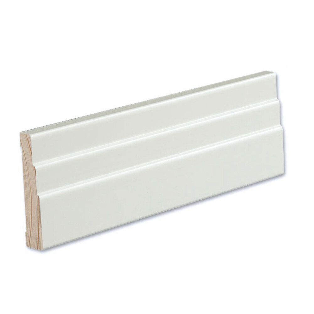 Peitelista/jalkalista 5 kpl Siparila VANA 15 x 70 x 3600 mm puhdas valkoinen