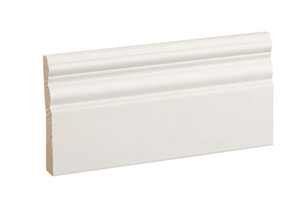 Peitelista/jalkalista 5 kpl Siparila KUMPU 15 x 92 x 3600 mm puhdas valkoinen