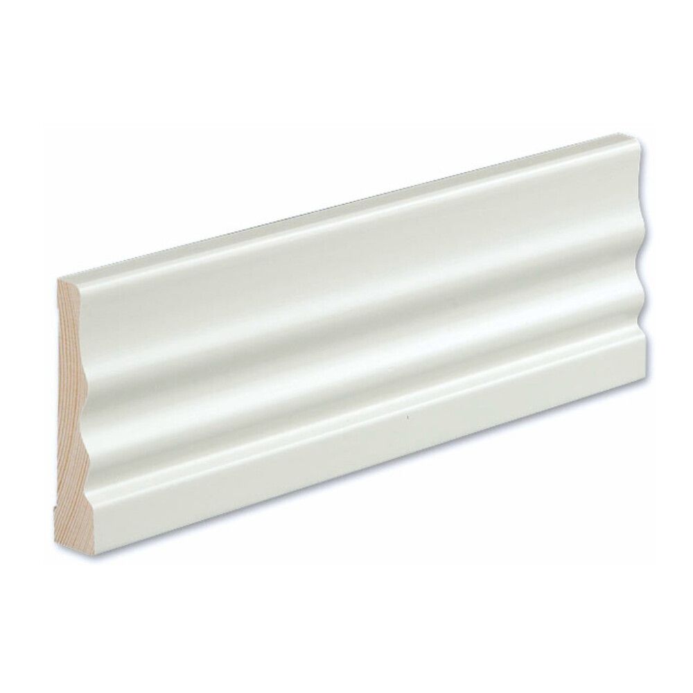 Peitelista/jalkalista 5 kpl Siparila KINOS 15 x 90 x 3600 mm puhdas valkoinen