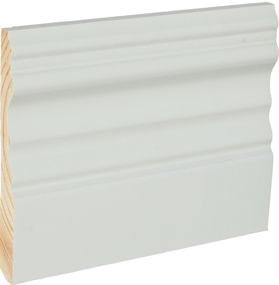 Peitelista/jalkalista 5 kpl Siparila KINOS 15 x 120 x 3600 mm puhdas valkoinen