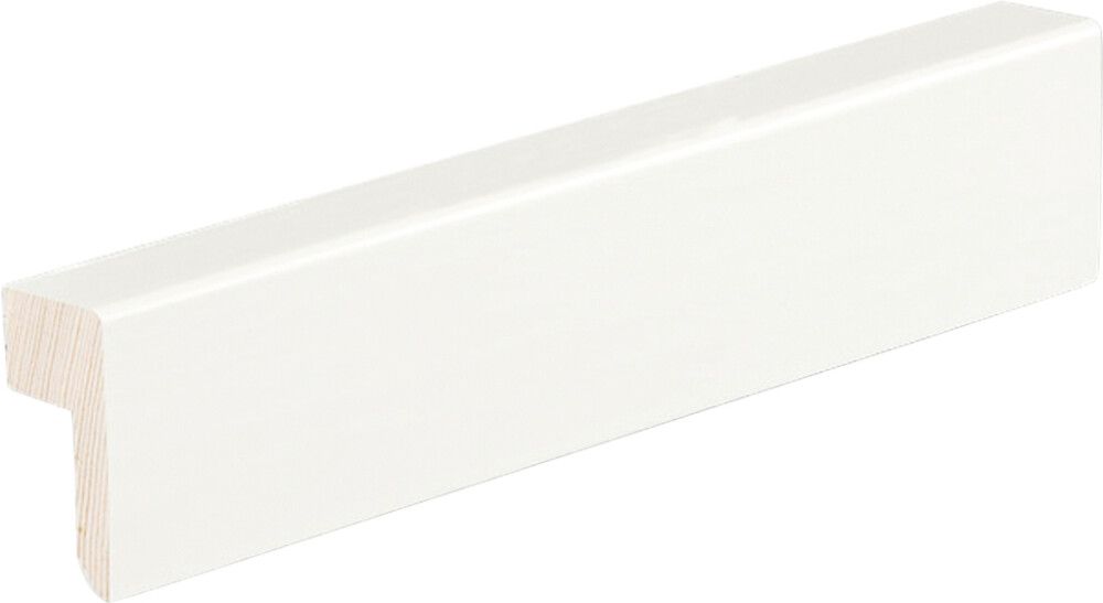 Jalkalista johtouralla 8 kpl Siparila KIILLE 20 x 42 x 3600 mm puhdas valkoinen