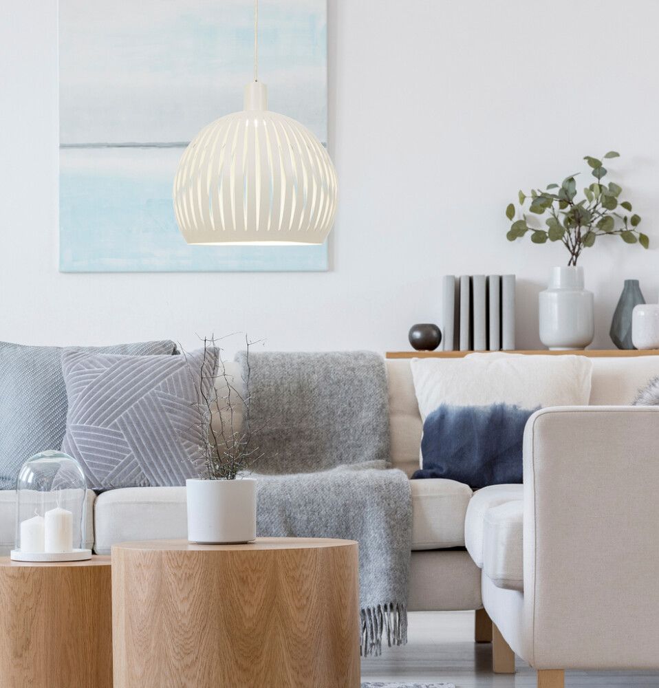 Riippuvalaisin Aneta Grafika Valkoinen 30 × 30 × 36 cm