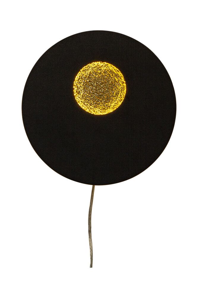 Seinävalaisin Aneta Planet Musta/Kulta 28 × 4,5 × 28 cm