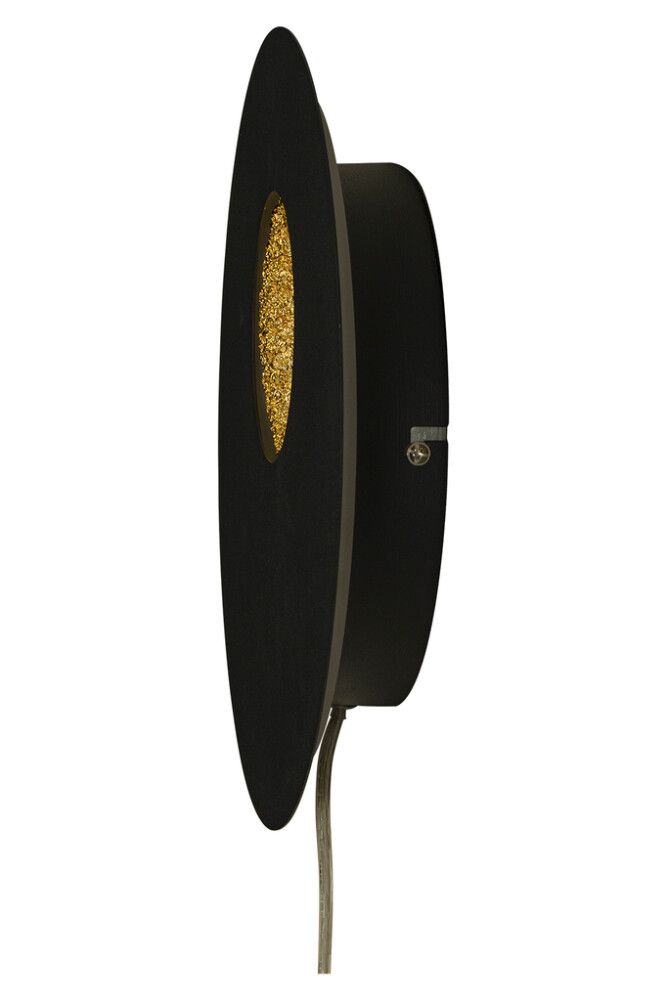 Seinävalaisin Aneta Planet Musta/Kulta 28 × 4,5 × 28 cm