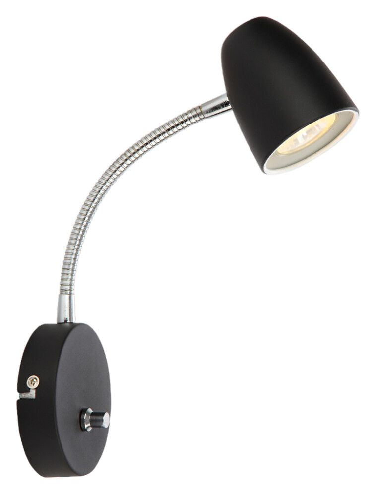 Seinävalaisin Aneta Sandnes 10 x 24 x 22 cm Musta/Kromi