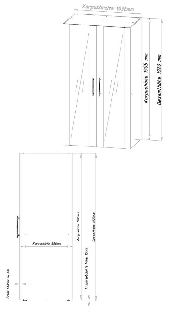 Kaappikeittiö Respekta SKWGMIC 1,04 m